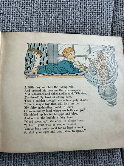 1917 Happy Go Lucky Bubble Book for sale featuring a boy watching bubbles by the window