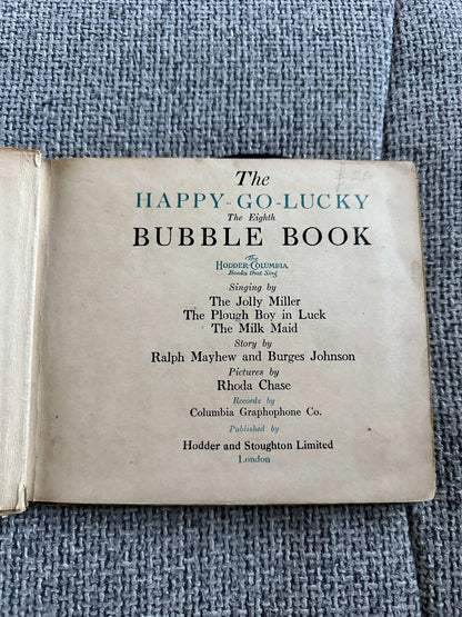 The 1917 Happy Go Lucky Bubble Book for sale featuring stories by Ralph Mayhew and Burges Johnson