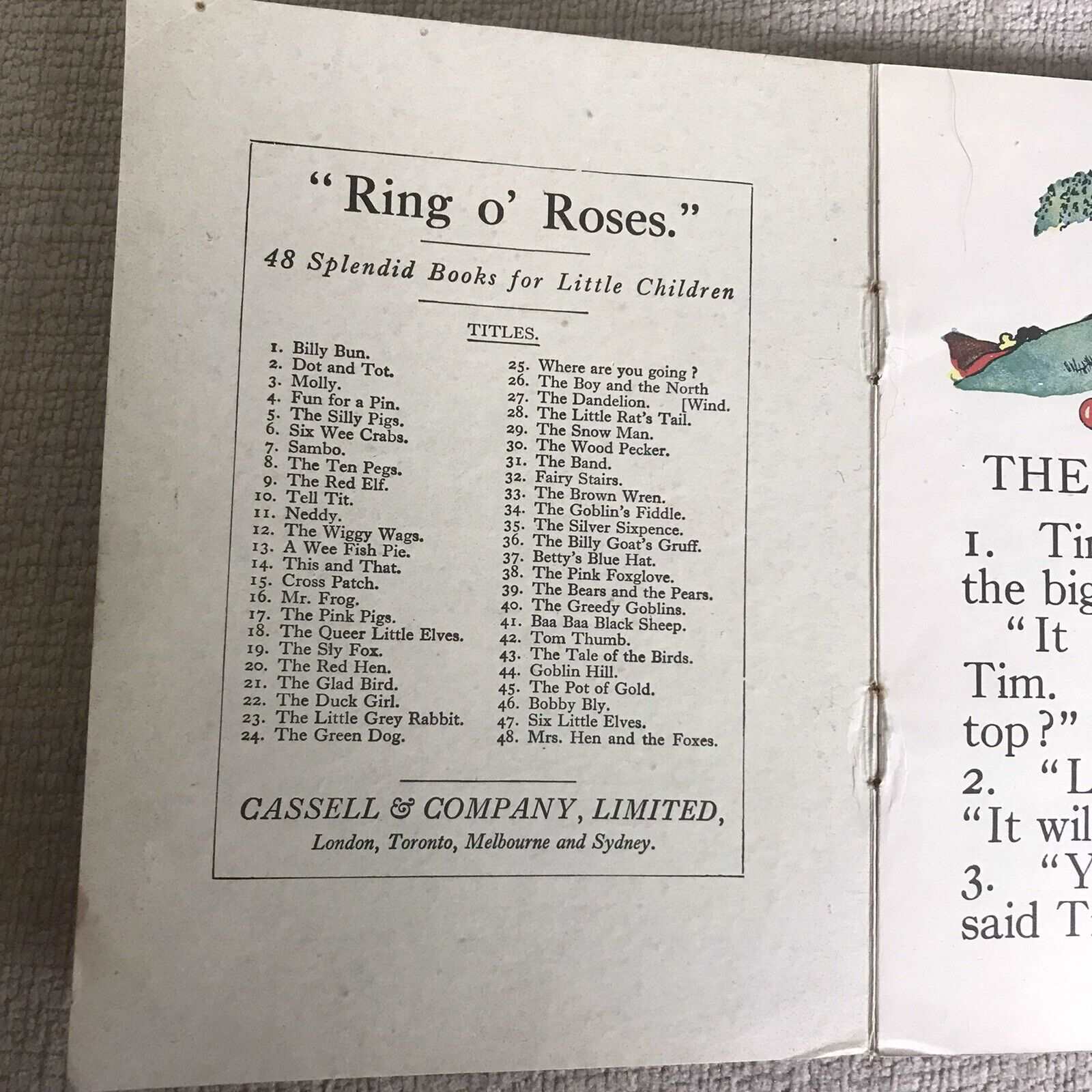 1927 Ring-O-Roses No12 The Wiggy Wags (Hilda Cowham Illust) Cassell Honeyburn Books (UK)