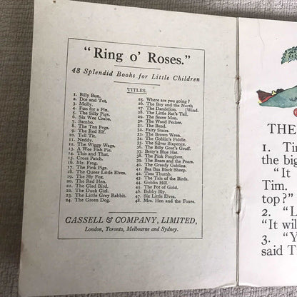 1927 Ring-O-Roses No12 The Wiggy Wags (Hilda Cowham Illust) Cassell Honeyburn Books (UK)