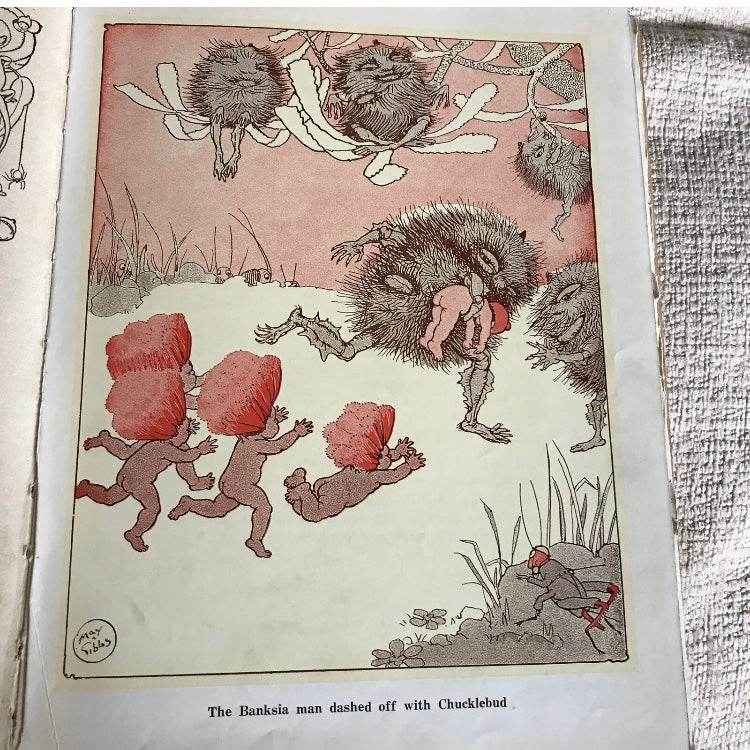 1937 May Gibbs Book - Chucklebud & Wunkydoo Their Strange Adventure by Angus & Robertson - Honeyburn Books (UK)