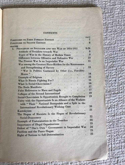 1940 Socialism and War - I. Lenin & Zinoviev by Martin Lawrence Publishers - Honeyburn Books (UK)