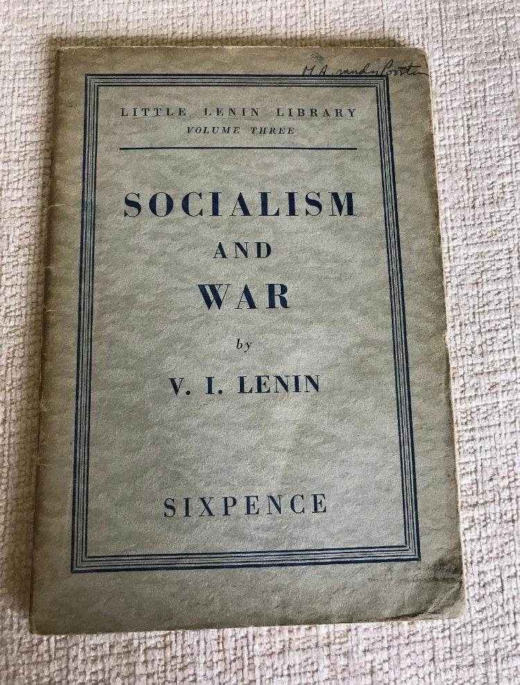 1940 Socialism and War - I. Lenin & Zinoviev by Martin Lawrence Publishers - Honeyburn Books (UK)