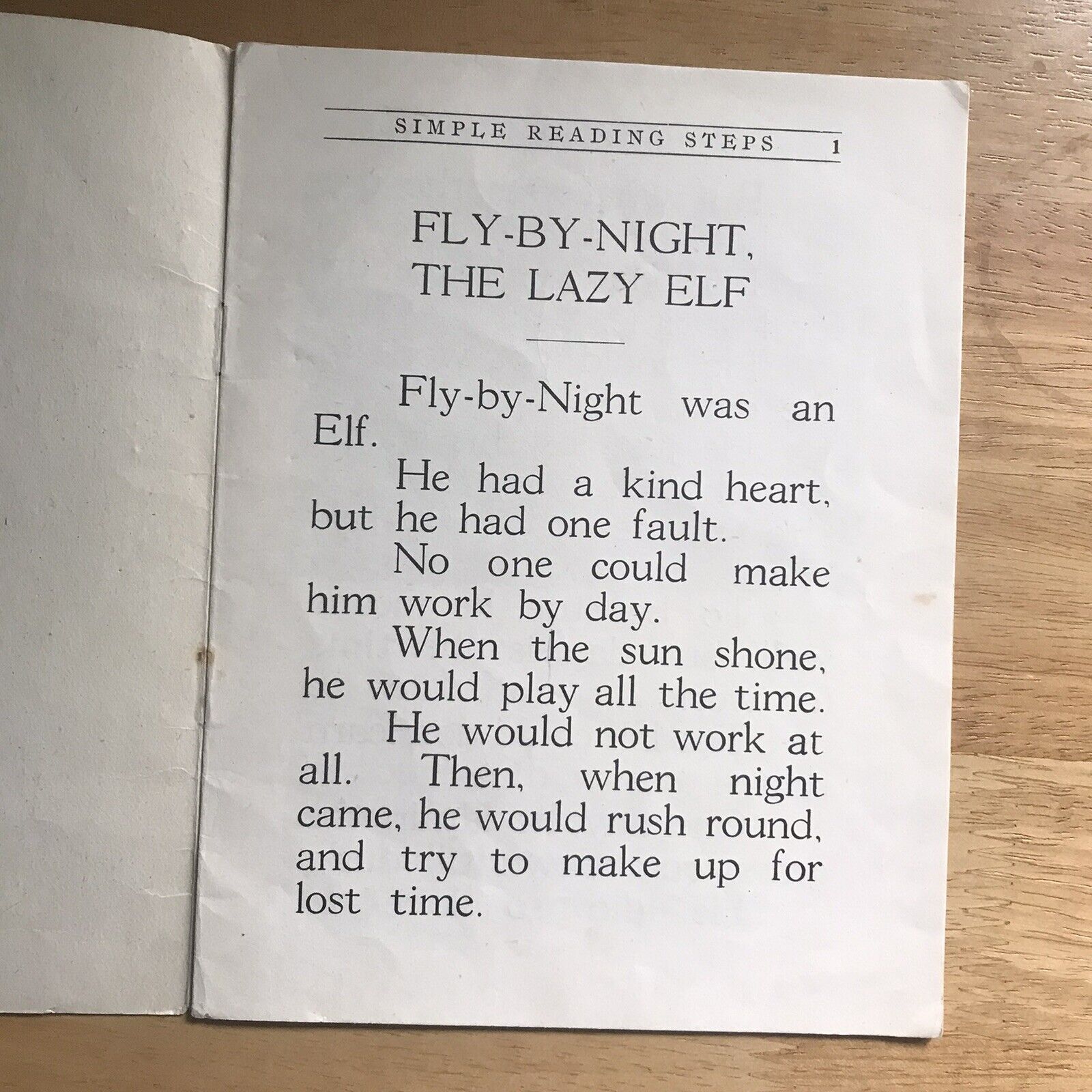 1944 Simple Reading Steps Fly-By-Night The Lazy Fairy - Mary McClure & Nina Bria Honeyburn Books (UK)