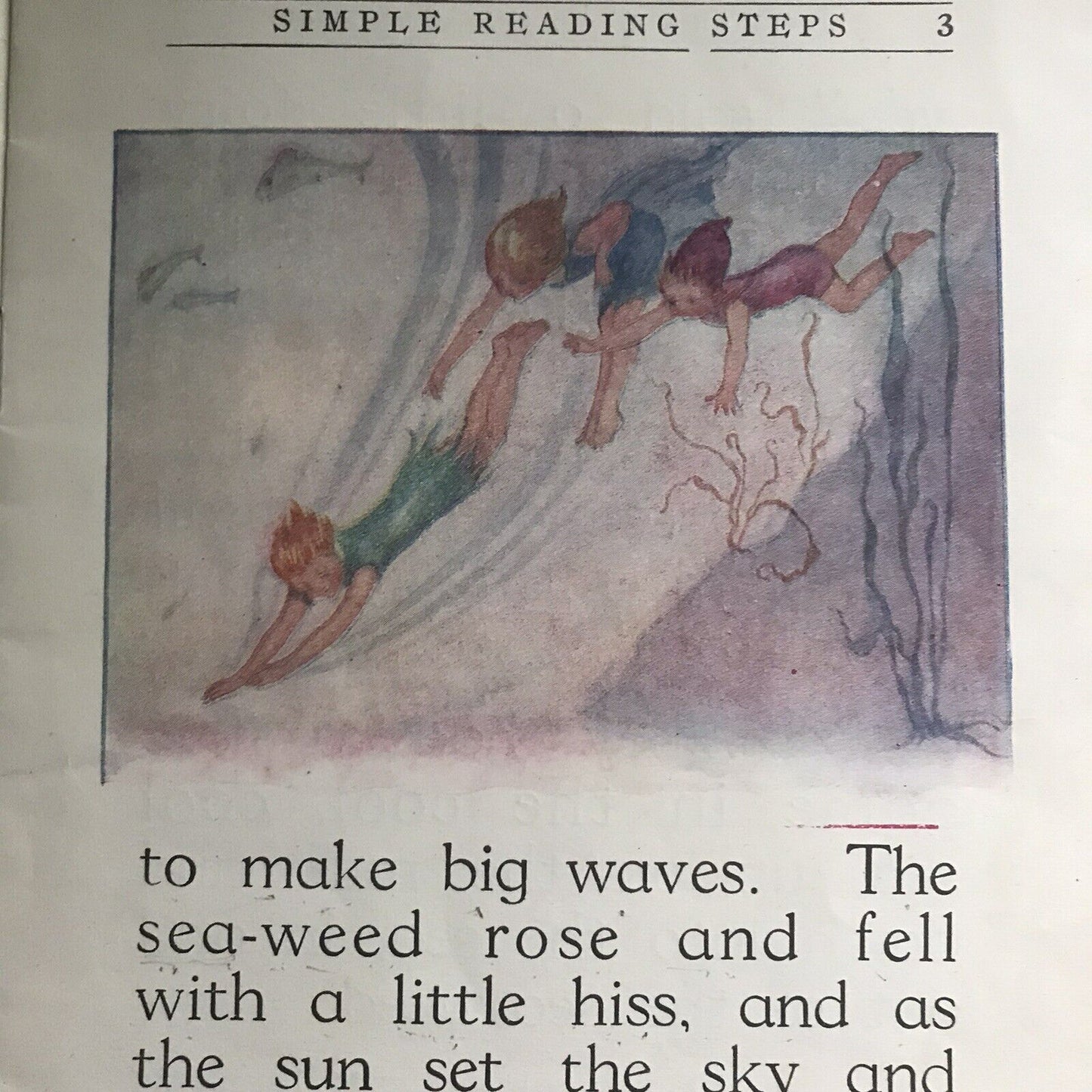 1944 Simple Reading Steps The Red Fairy - Eila Mackenzie(Margaret W. Tarrant ) Honeyburn Books (UK)