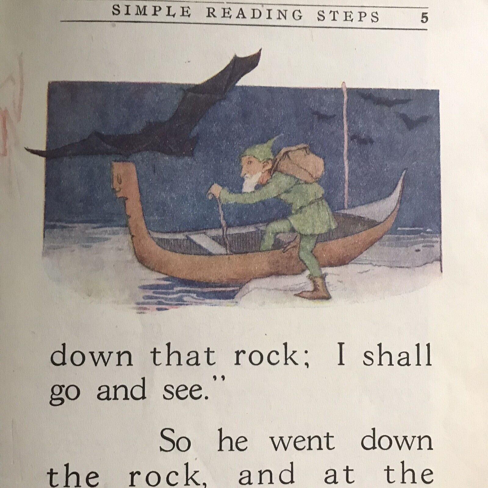 1945 Simple Reading Steps The Goblin Cave - Eila Mackenzie(Margaret Tarrant) Honeyburn Books (UK)