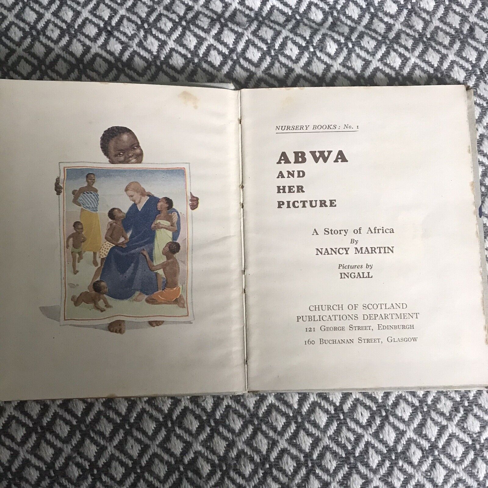 1946 ABWA & Her Picture - Nancy Martin(Ingall illust) Church Of Scotland publish Honeyburn Books (UK)