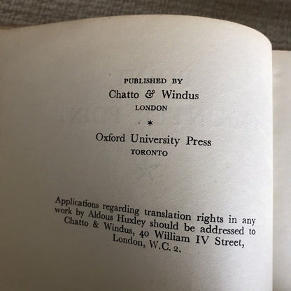 1947*1st* Point Counter Point - Aldous Huxley (Chatto & Windus) Honeyburn Books (UK)