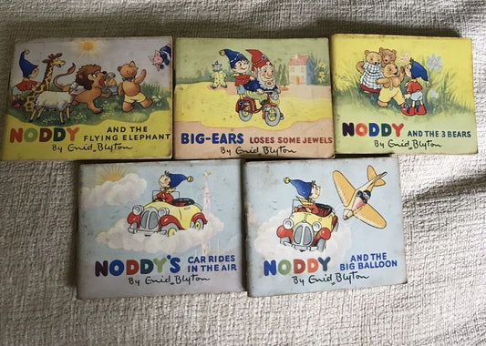 1952 5 X Noddy’s Ark Books Complete Set NO Ark - Enid Blyton Honeyburn Books (UK)
