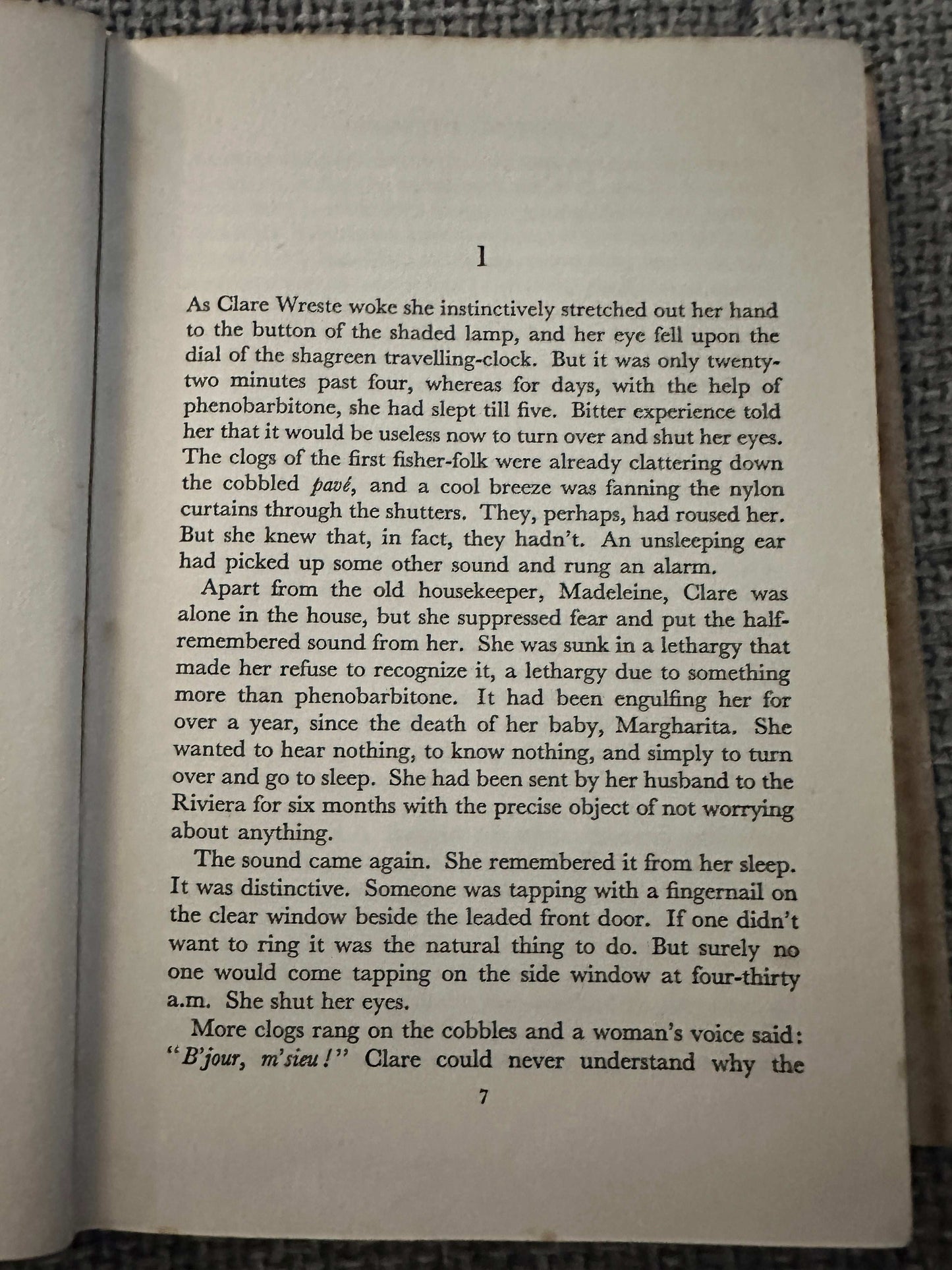 1953 A Thousand Witnesses first edition book open to the first chapter with descriptive text