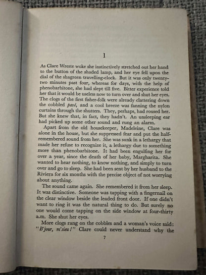 1953 A Thousand Witnesses first edition book open to the first chapter with descriptive text