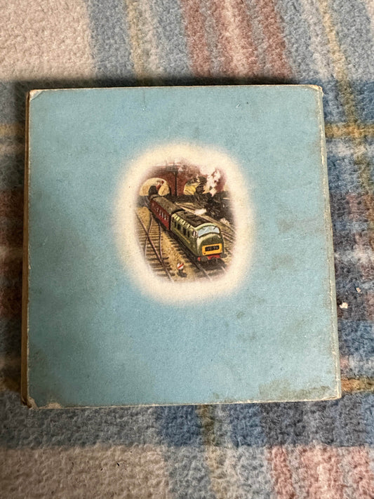 1960s Orbit Books trains illustrated cover featuring a vintage train on a railway track