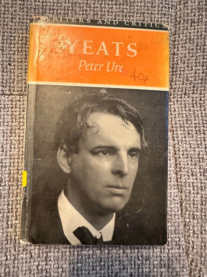 1963 Yeats biography book by Peter Ure featuring a classic black and white cover photograph