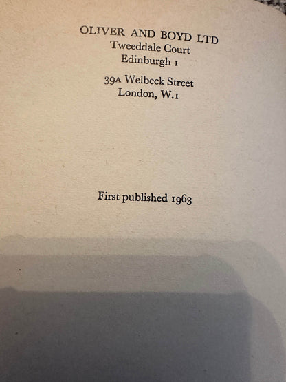 Inside page of 1963 Yeats biography book by Oliver and Boyd, first published in 1963