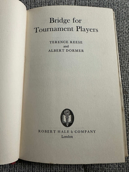 Open page of 1969 Bridge For Tournament Players book by Terence Reese and Albert Dormer