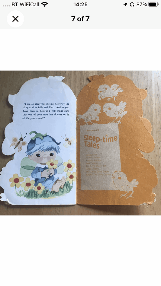 1970 Little Blue Fairy Book - Sleepy-Time Tales by Rosa Vela (Mothercare) Royle - Honeyburn Books (UK)