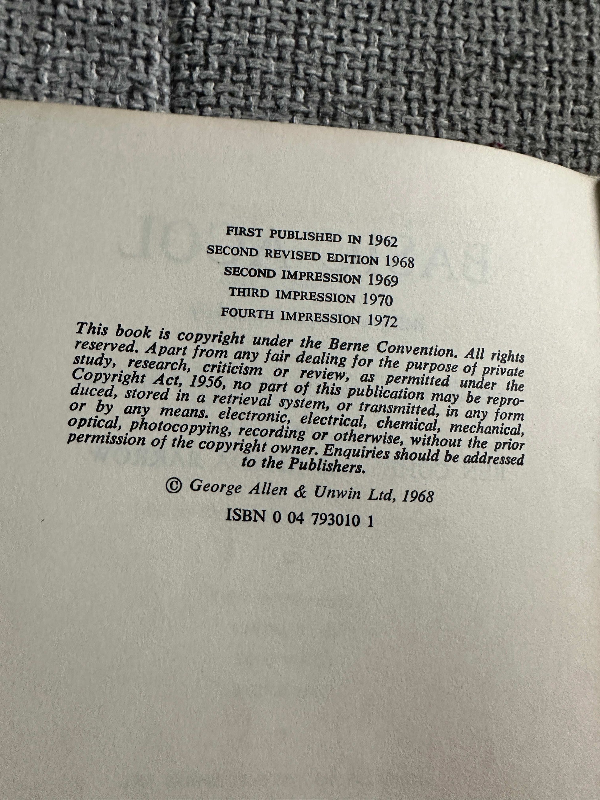 Copyright page of a nonfiction book from Honeyburn Books, featuring details on the 1972 ACOL system guide