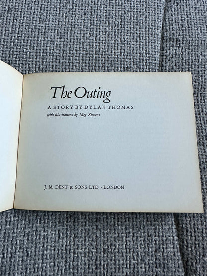 1975 The Outing Meg Stevens illustrated edition showing title and author details on the inside cover