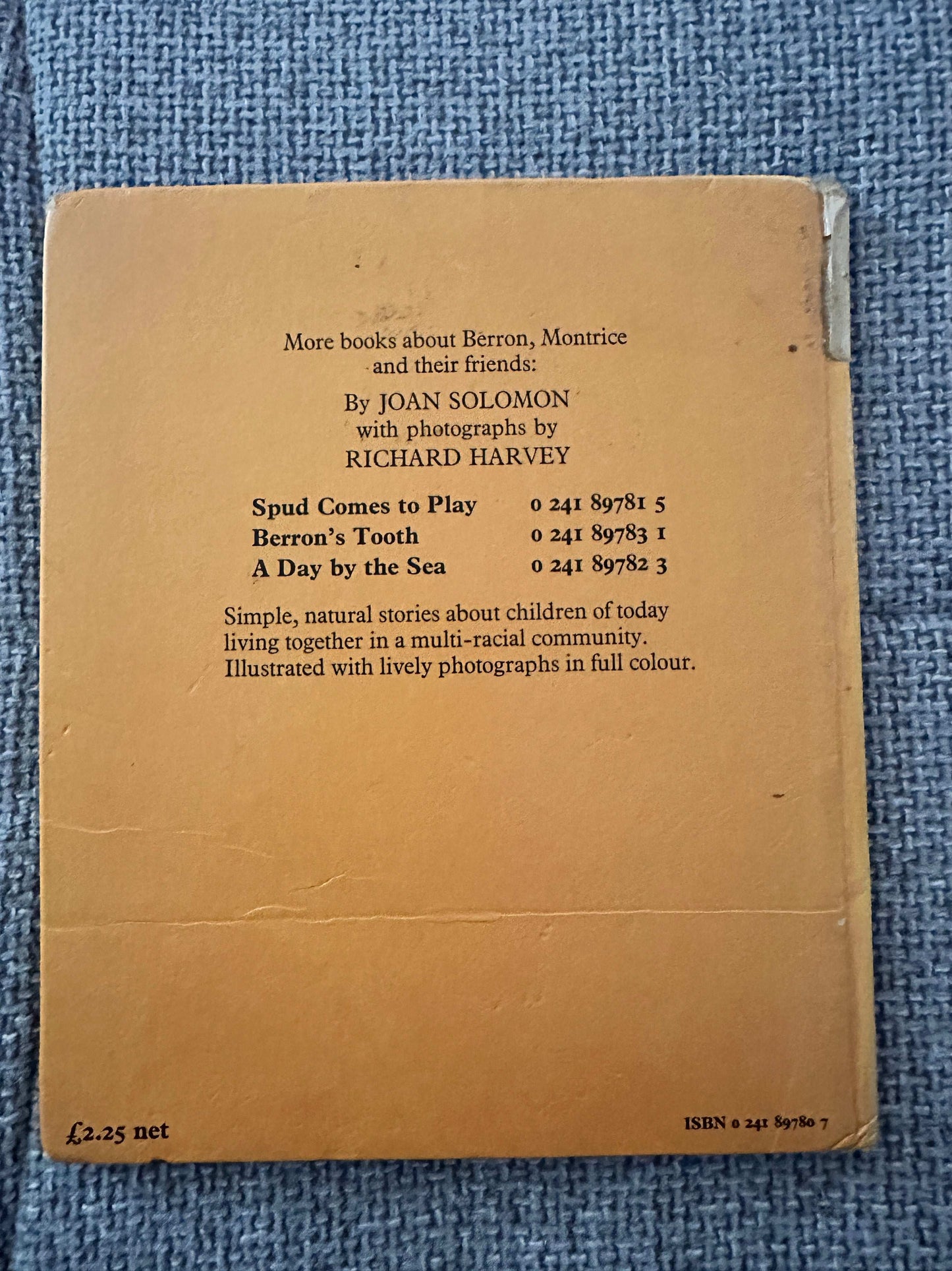 Back cover of the 1978 Hamish Hamilton collectible book featuring text and ISBN details