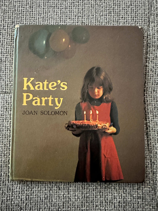 1978 Hamish Hamilton collectible book Kate's Party by Joan Solomon featuring a girl with a birthday cake