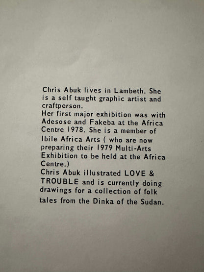 Text from Chris Abuk's biography with details on the 1979 The Lost Dog Chris Abuk first edition