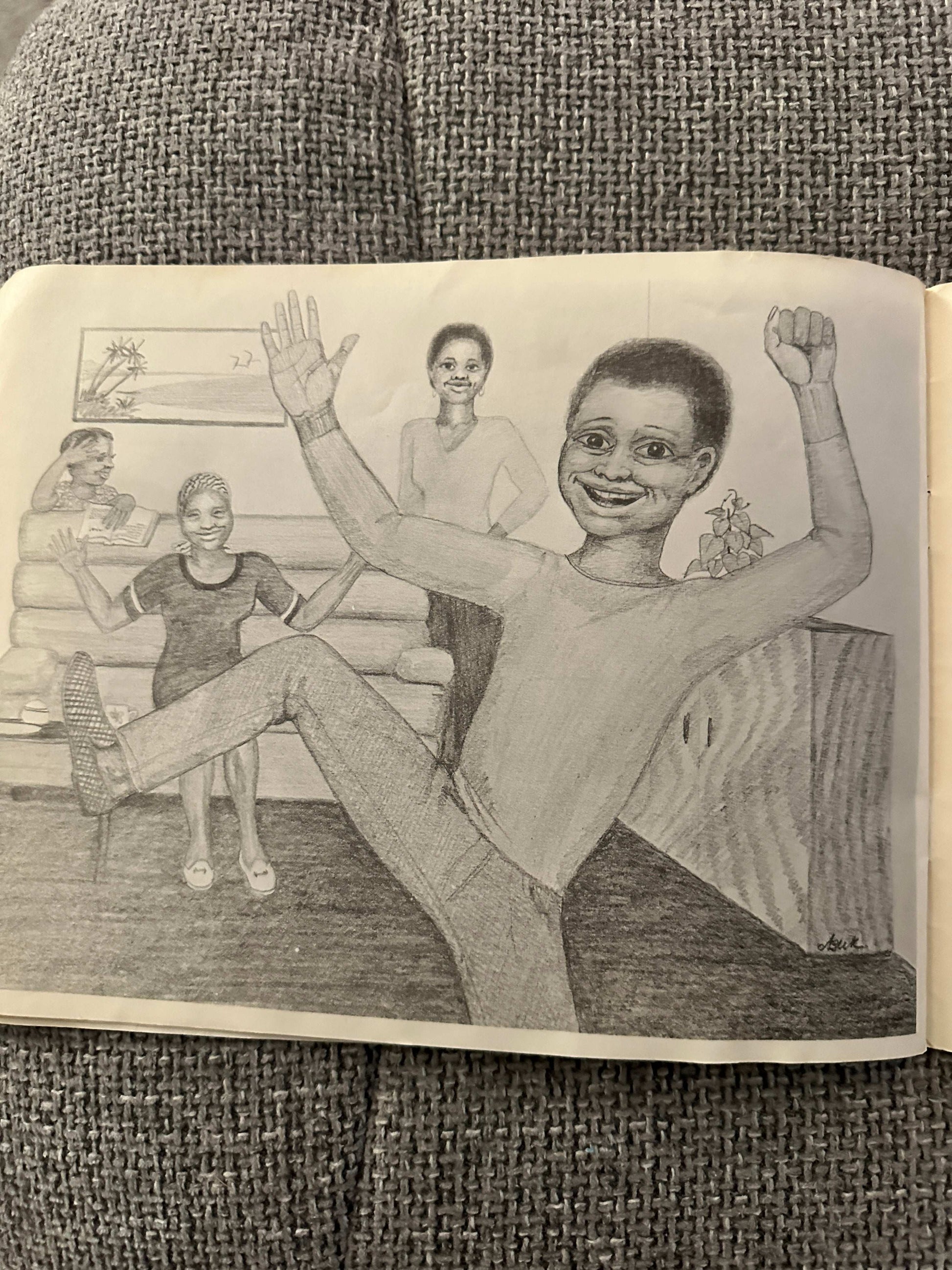 1979 The Lost Dog Chris Abuk first edition illustration featuring children celebrating at home