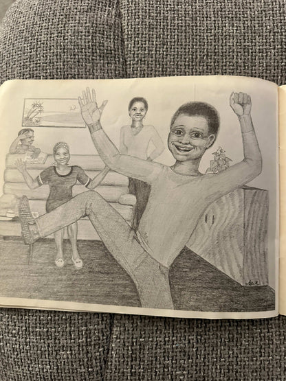 1979 The Lost Dog Chris Abuk first edition illustration featuring children celebrating at home
