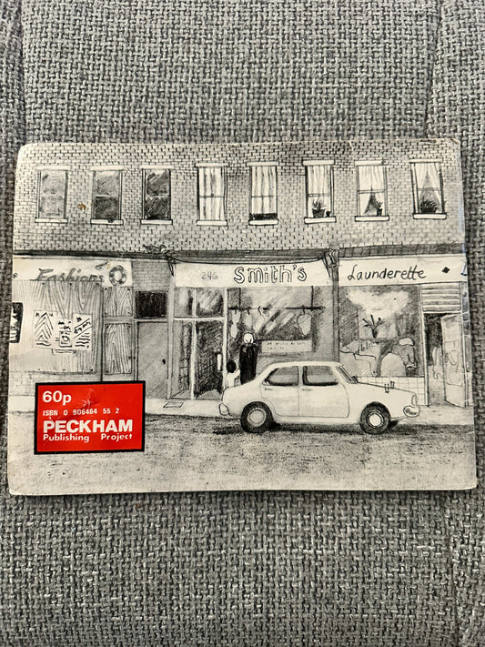 Cover of 1979 The Lost Dog Chris Abuk first edition featuring a laundrette scene in Peckham