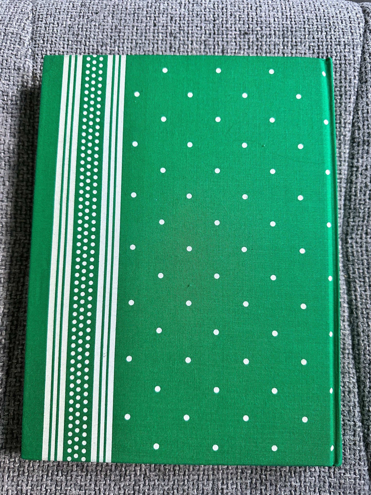 Green polka dot cover of 1984 Cider With Rosie illustrated edition by Honeyburn Books