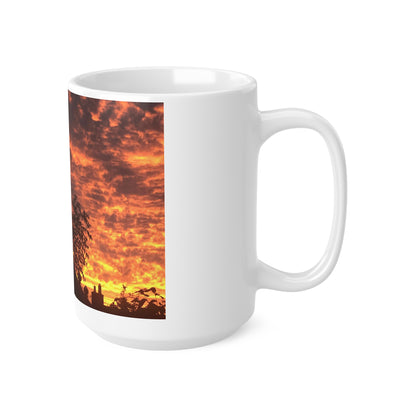 Fire In The Sky Ceramic Coffee Cups, 11oz, 15oz