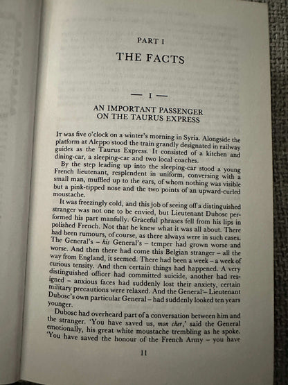 First pages of the 1990 Poirot omnibus Guild Publishing featuring a mystery on the Taurus Express
