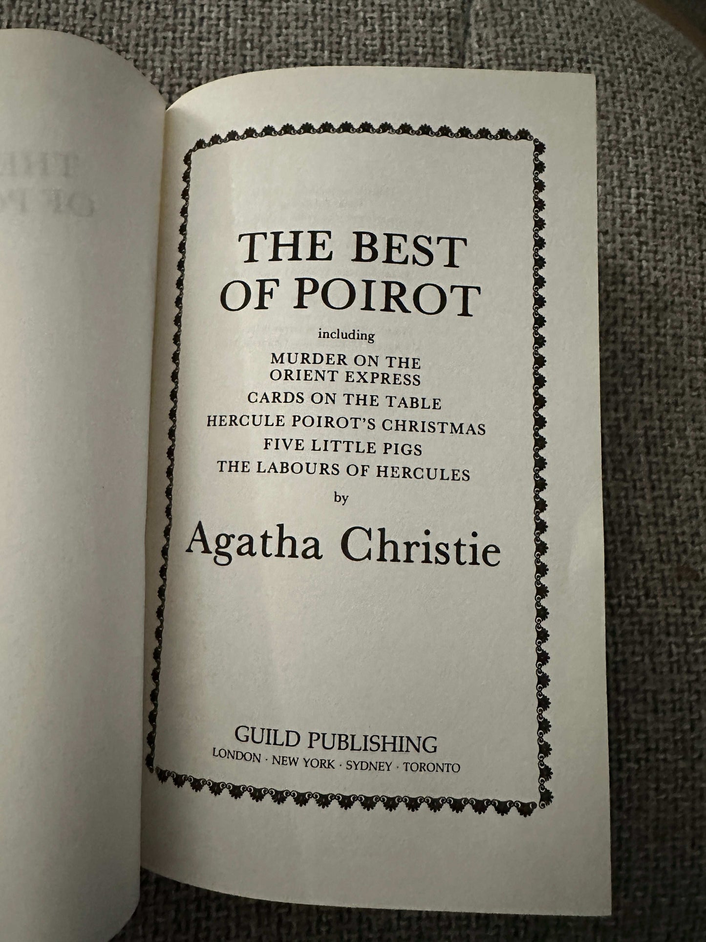 The Best of Poirot by Agatha Christie featuring the 1990 Poirot omnibus Guild Publishing edition