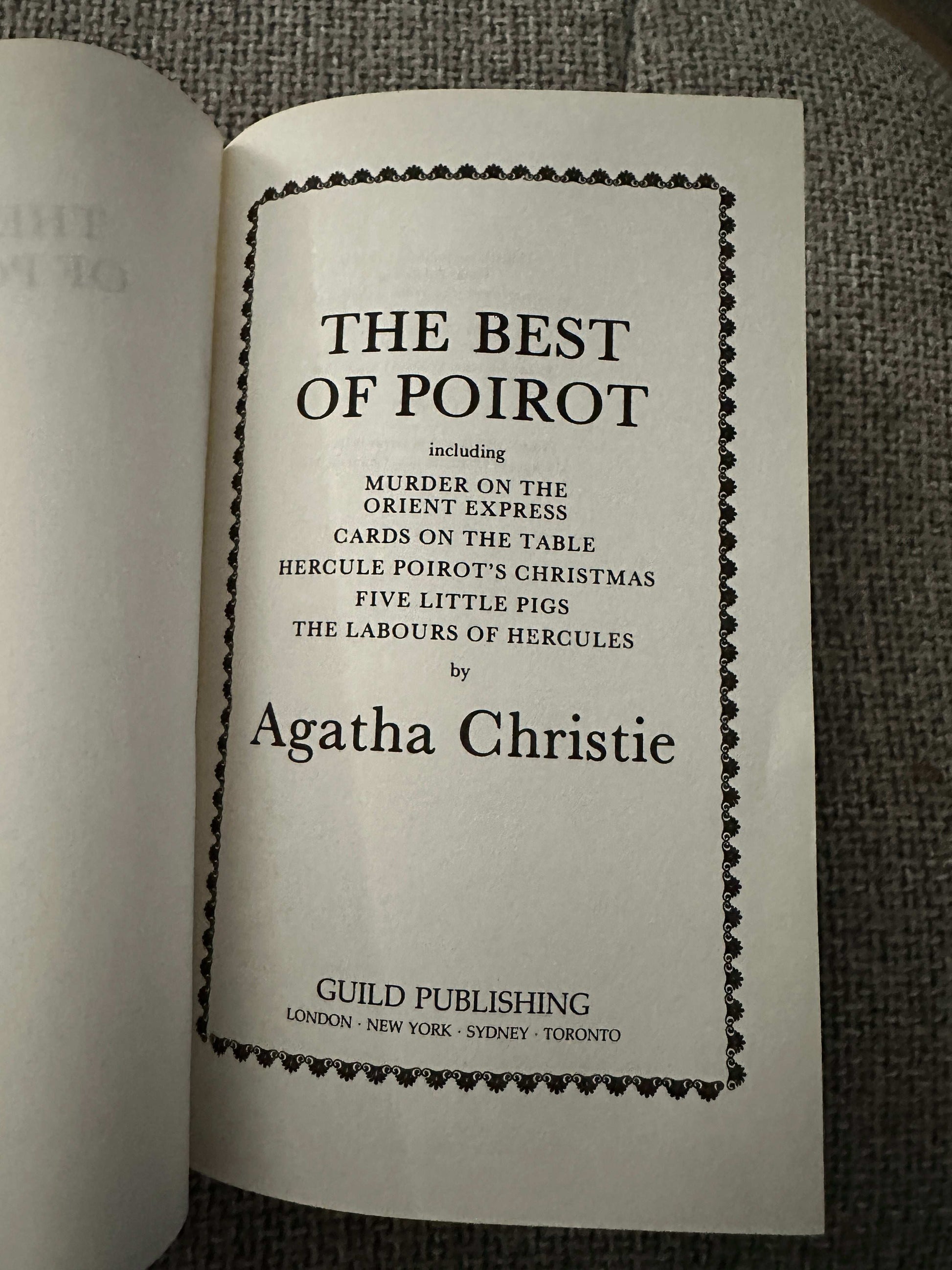 The Best of Poirot by Agatha Christie featuring the 1990 Poirot omnibus Guild Publishing edition