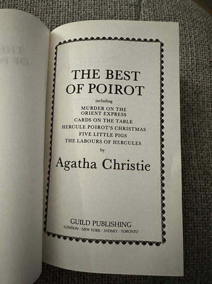 The Best of Poirot by Agatha Christie featuring the 1990 Poirot omnibus Guild Publishing edition