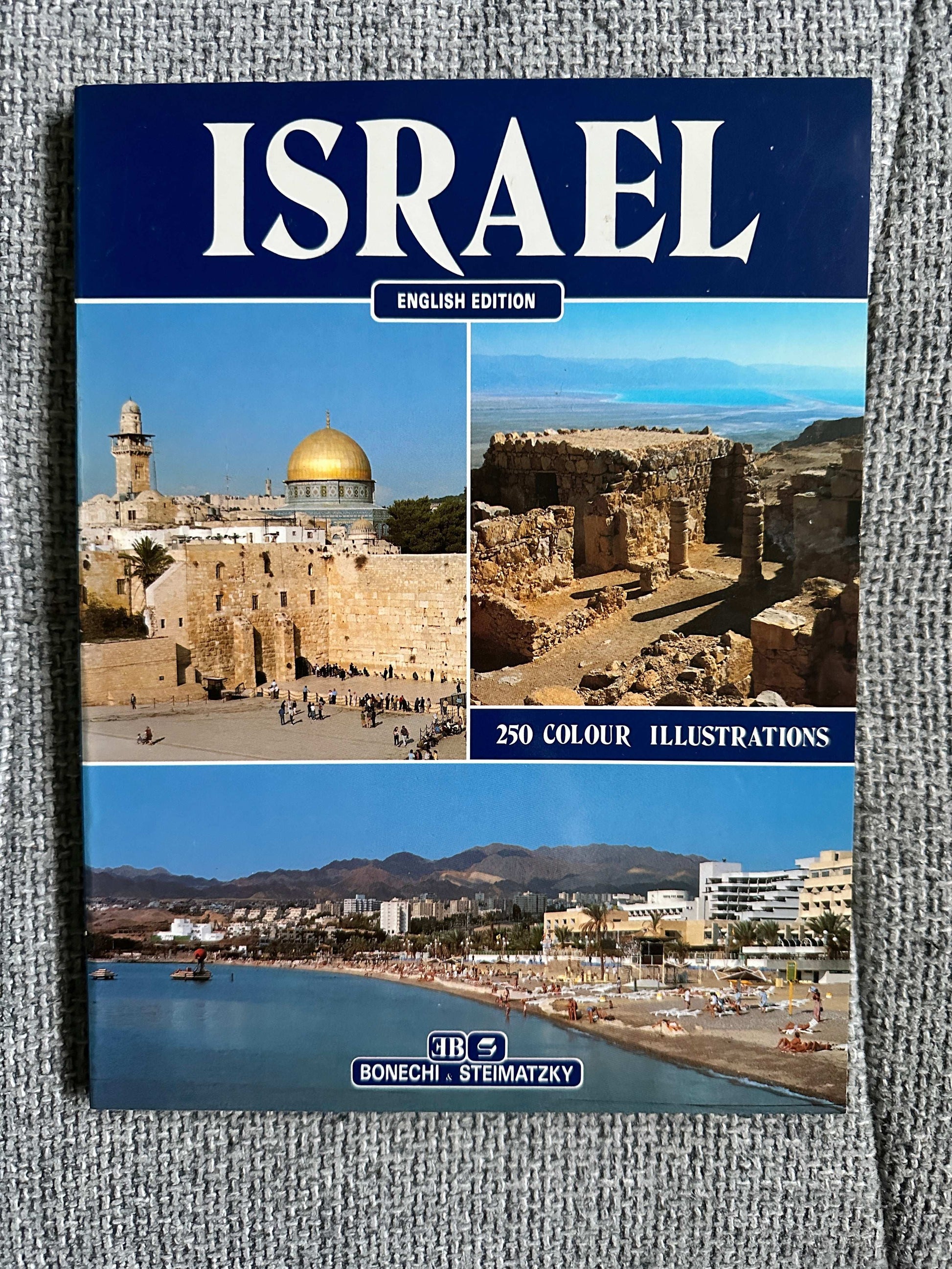 1992 Israel travel book featuring stunning images and 250 color illustrations of scenic locations
