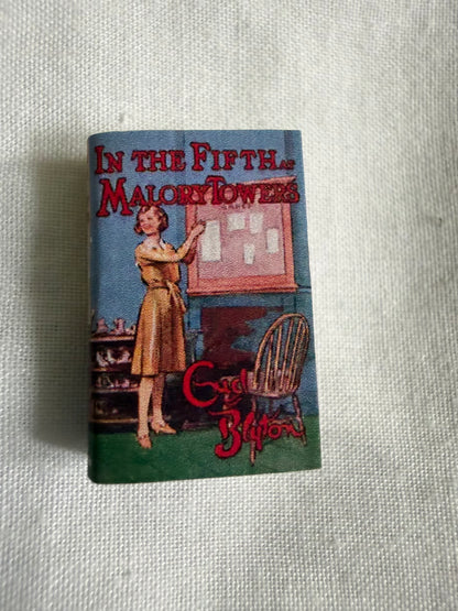 In The Fifth At Malory Towers miniature 1:12 scale 2x3 detachable dust jacket