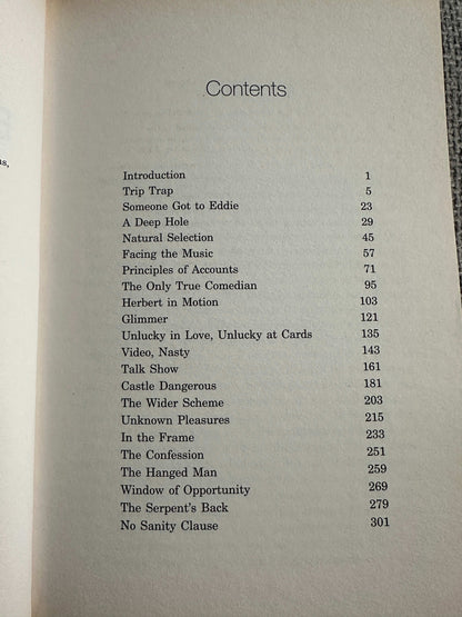 2002 signed Ian Rankin Beggars Banquet book contents page featuring crime detective stories