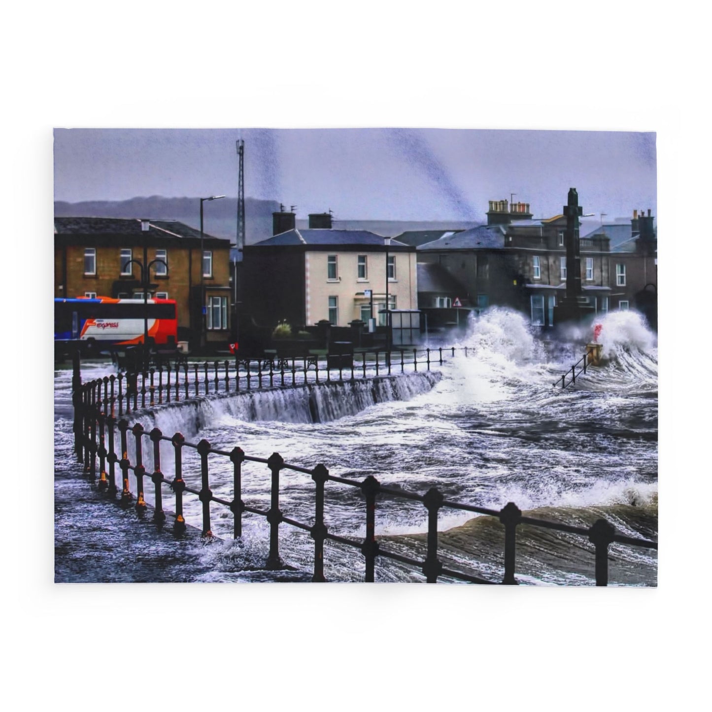 Rough seas Arctic Fleece Blanket