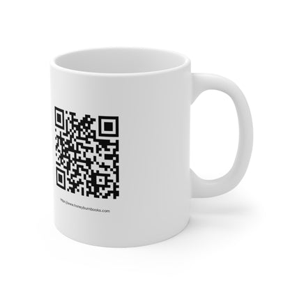 Honeyburn Books QRcode Ceramic Coffee Cups, 11oz, 15oz