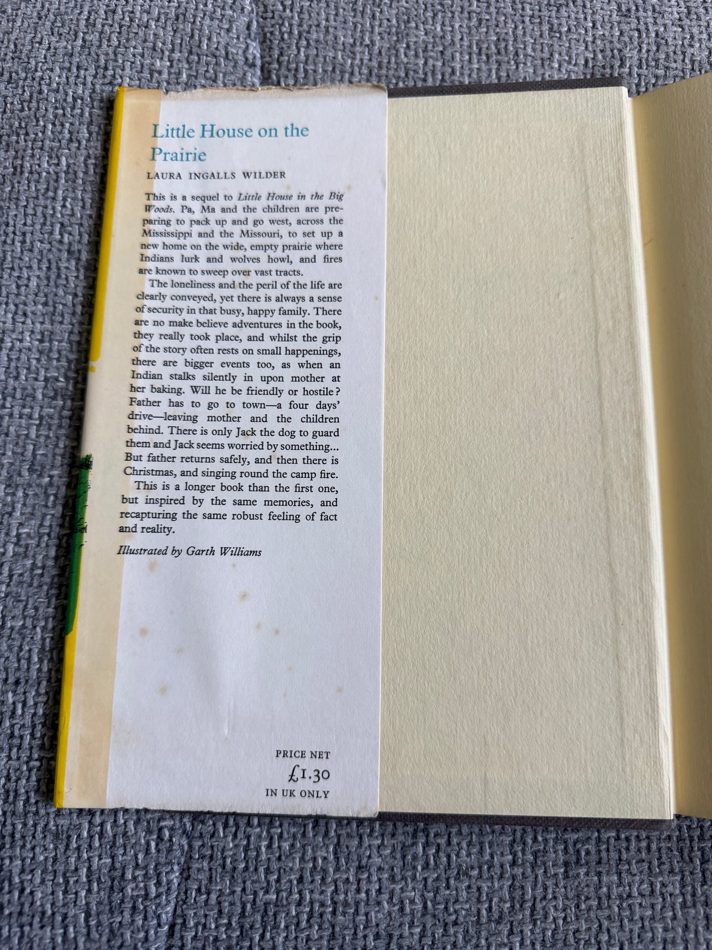 1974 Little House On The Prairie - Laura Ingalls Wilder (Garth Williams illust) Methuen Children’s Books