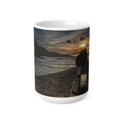 Pettyco Wick At Sunset Ceramic Coffee Cups, 11oz, 15oz