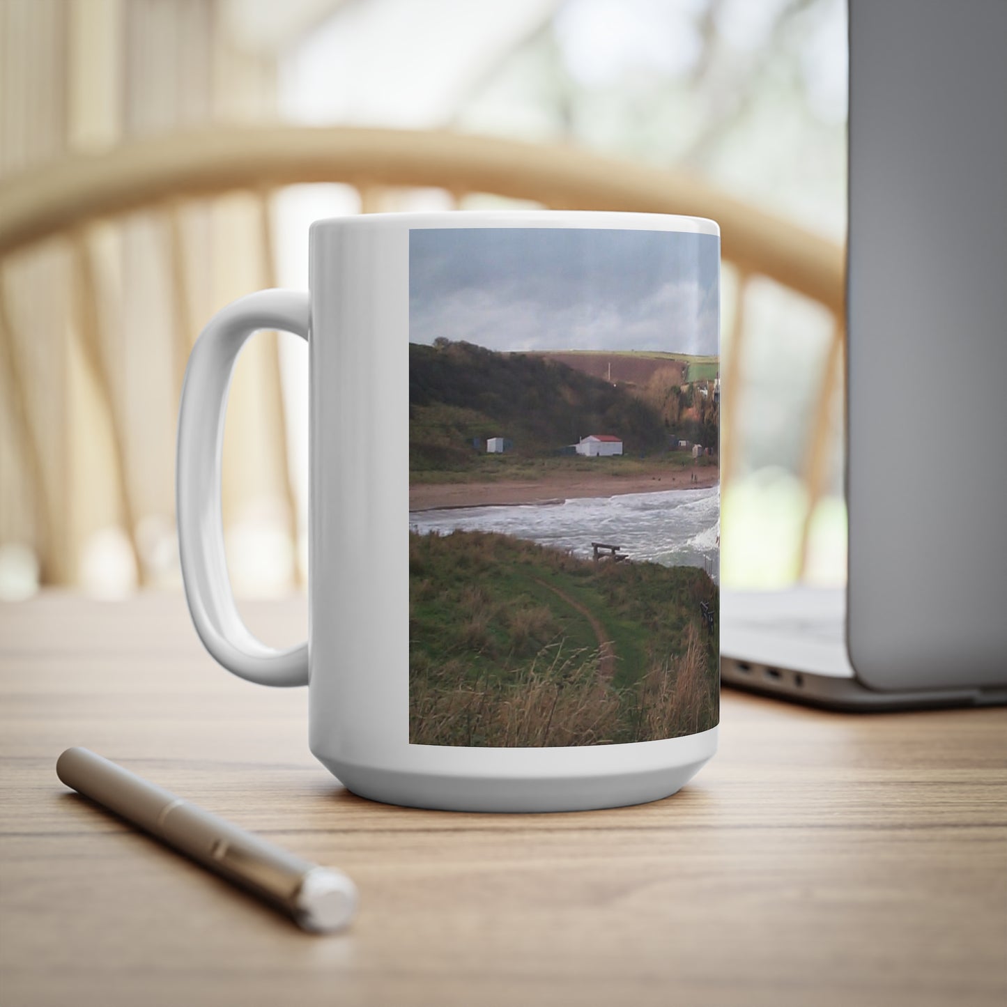 Coldingham Beach 2 Ceramic Coffee Cups, 11oz, 15oz