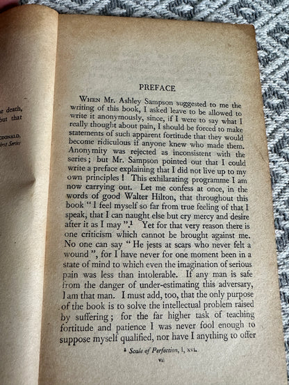 1957*1st* The Problem Of Pain - C. S. Lewis(Fontana Books)