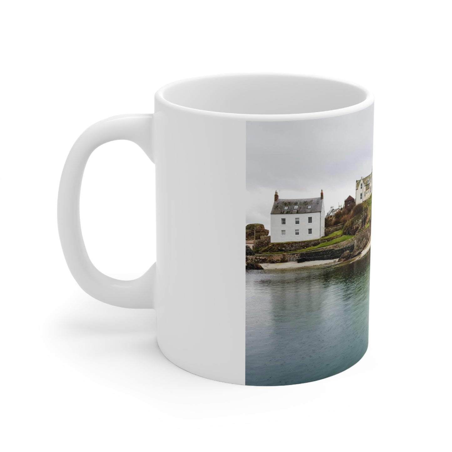 St.Abbs Harbour Ceramic Coffee Cups, 11oz, 15oz