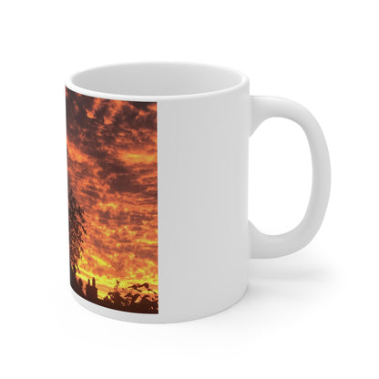 Fire In The Sky Ceramic Coffee Cups, 11oz, 15oz