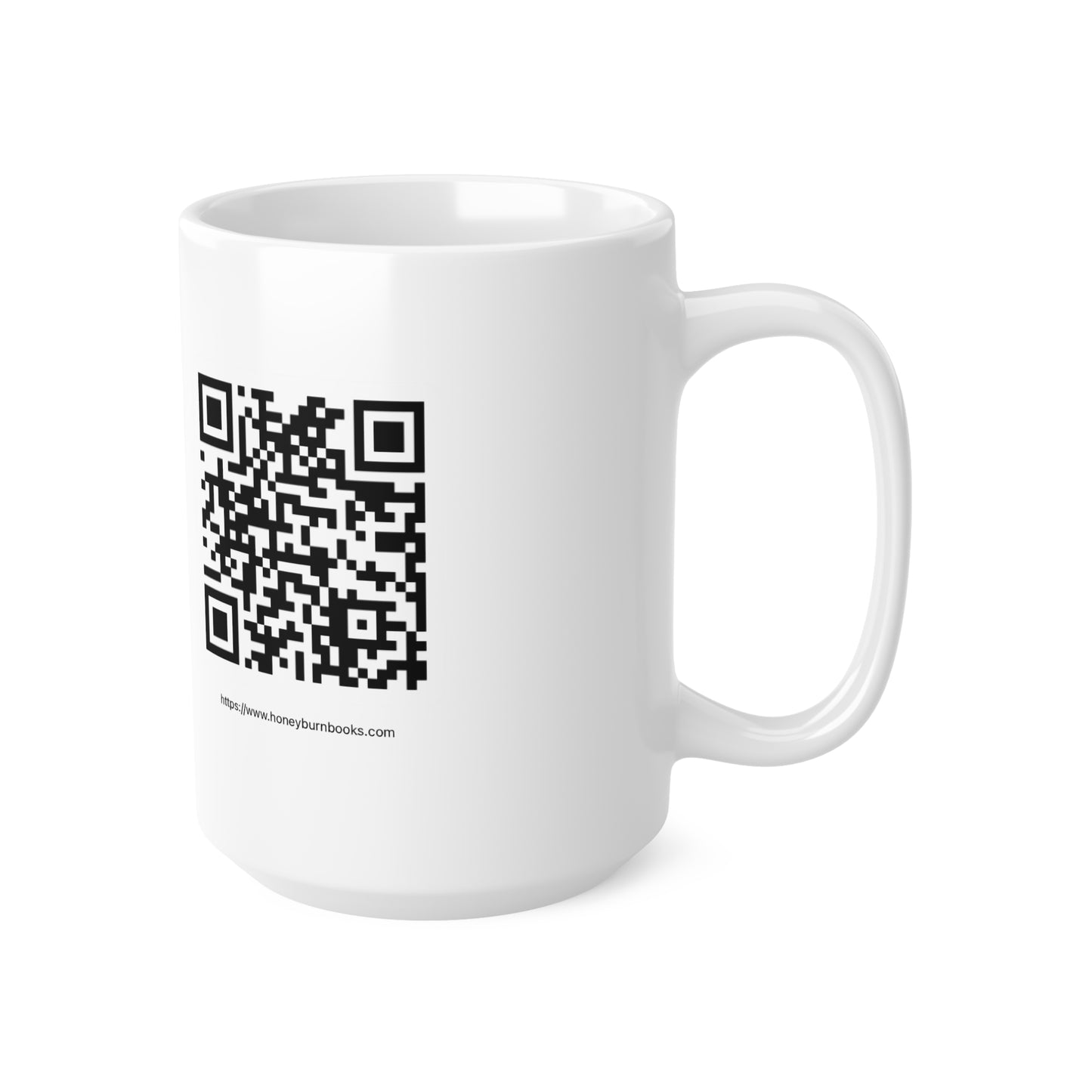 Honeyburn Books QRcode Ceramic Coffee Cups, 11oz, 15oz