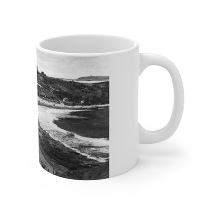 Coldingham Beach Old Photo Ceramic Coffee Cups, 11oz, 15oz