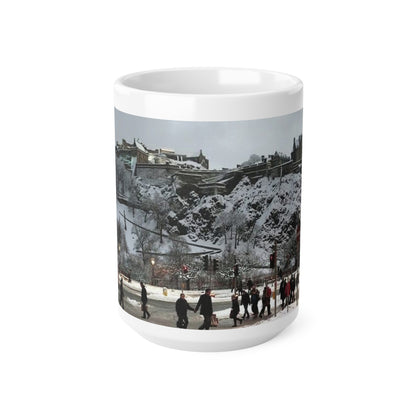 Edinburgh Castle Snow Ceramic Coffee Cups, 11oz, 15oz