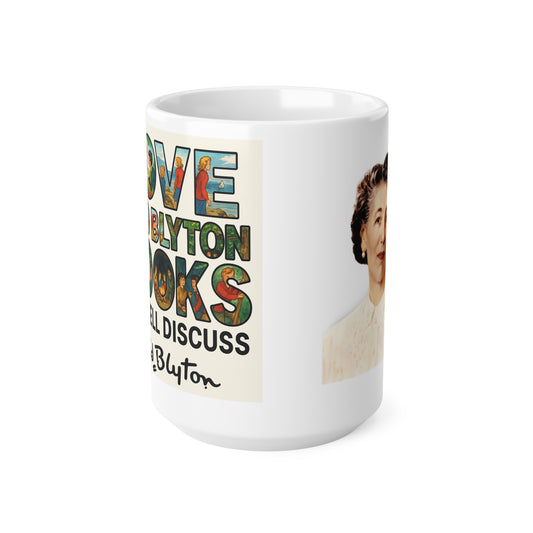 Enid Blyton Books Mug — "Love Enid Blyton Books" Ceramic Coffee Cup (11oz & 15oz) - Honeyburn Books (UK)