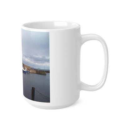 St.Abbs Harbour Ceramic Coffee Cups, 11oz, 15oz